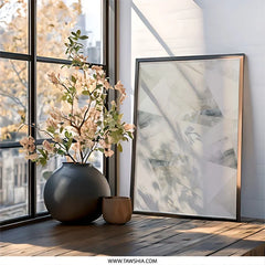 Geometric Wall Art, Abstract Art Print, Neutral Wall Decor, Modern Art Poster, Home Decor Wall Art - Tawshia