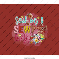 Sew On Sew Forth BackPack, Sewing Lover BackPack, Floral Sewing Machine, Quilting BackPack, Crafting BackPack, Sewing Gift for Her - Tawshia