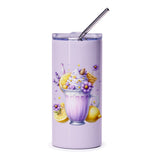 Lavender Lemonade Tumbler, Floral Tumbler, Unique Drinkware, Purple Tumbler, Summer Drink Tumbler, Beverage Container, Gift for Her - Tawshia