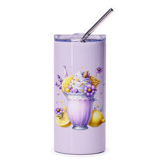 Lavender Lemonade Tumbler, Floral Tumbler, Unique Drinkware, Purple Tumbler, Summer Drink Tumbler, Beverage Container, Gift for Her - Tawshia
