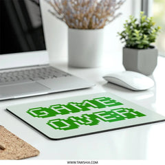 Game Over Mouse Pad, Retro Gaming Decor, 8 Bit Style, Video Gamer Gift, Computer Accessory, Desk Mat - Tawshia