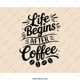 Coffee Lover MousePad, Life Begins After Coffee, Desk Accessories, Office Decor, Gift for Coworker, Coffee Beans Mouse Pad - Tawshia
