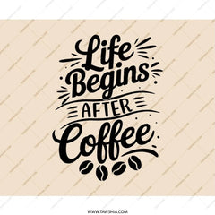 Coffee Lover MousePad, Life Begins After Coffee, Desk Accessories, Office Decor, Gift for Coworker, Coffee Beans Mouse Pad - Tawshia