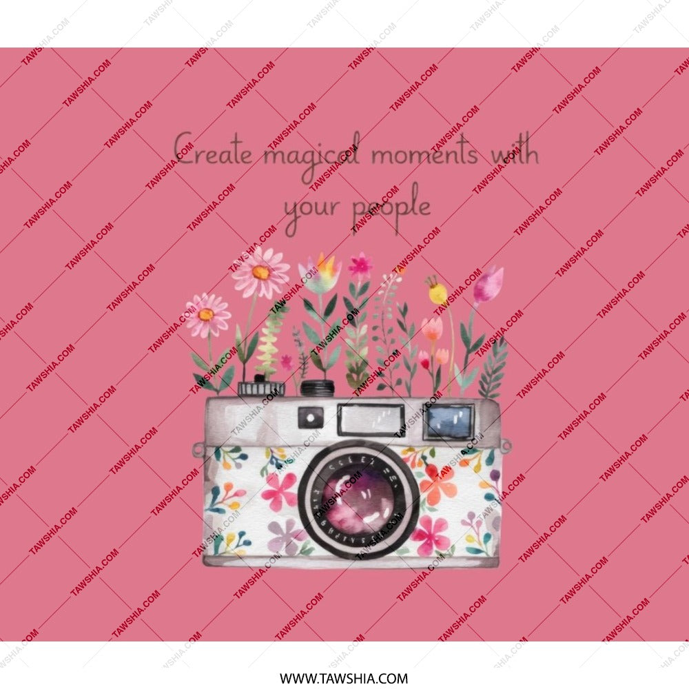 Floral Camera Backpack, Photo Lover Gift, Magical Moments Backpack, Photography Backpack, Camera Design Backpack - Tawshia