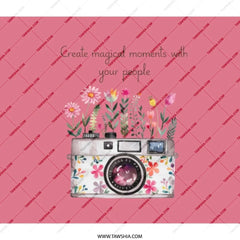 Floral Camera Backpack, Photo Lover Gift, Magical Moments Backpack, Photography Backpack, Camera Design Backpack - Tawshia