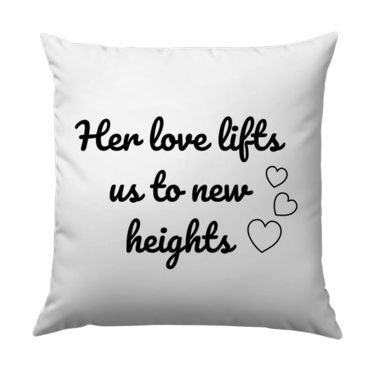 Love Lifts Pillow, New Heights Cushion, Romantic Gift, Home Decor, Love Quote Throw Pillow, Sentimental Accent, Hearts Pillow - Tawshia