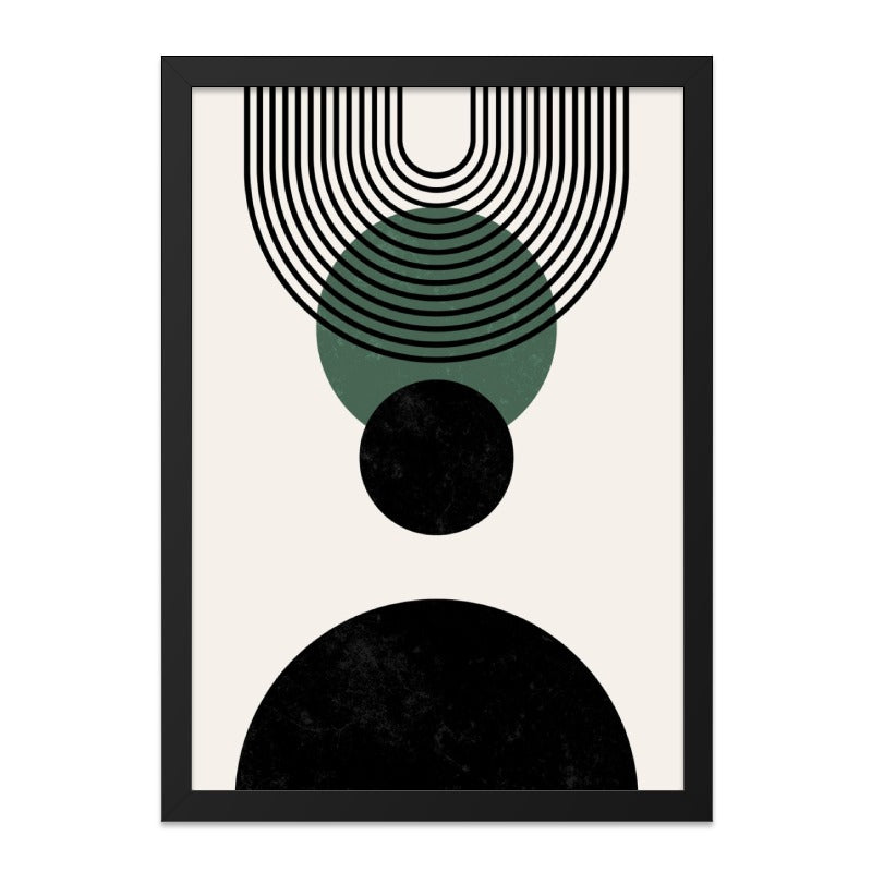 Modern Geometric Wall Art, Abstract Print, Mid Century Decor, Minimalist Art, Circle and Arch Wall Decor, Home Decor Wall Art - Tawshia