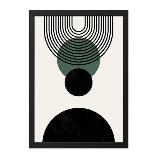 Modern Geometric Wall Art, Abstract Print, Mid Century Decor, Minimalist Art, Circle and Arch Wall Decor, Home Decor Wall Art - Tawshia