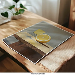 Lemon Still Life Photographic Prints, Kitchen Art, Bar Cart Decor, Citrus Wall Art, Modern Art Prints - Tawshia