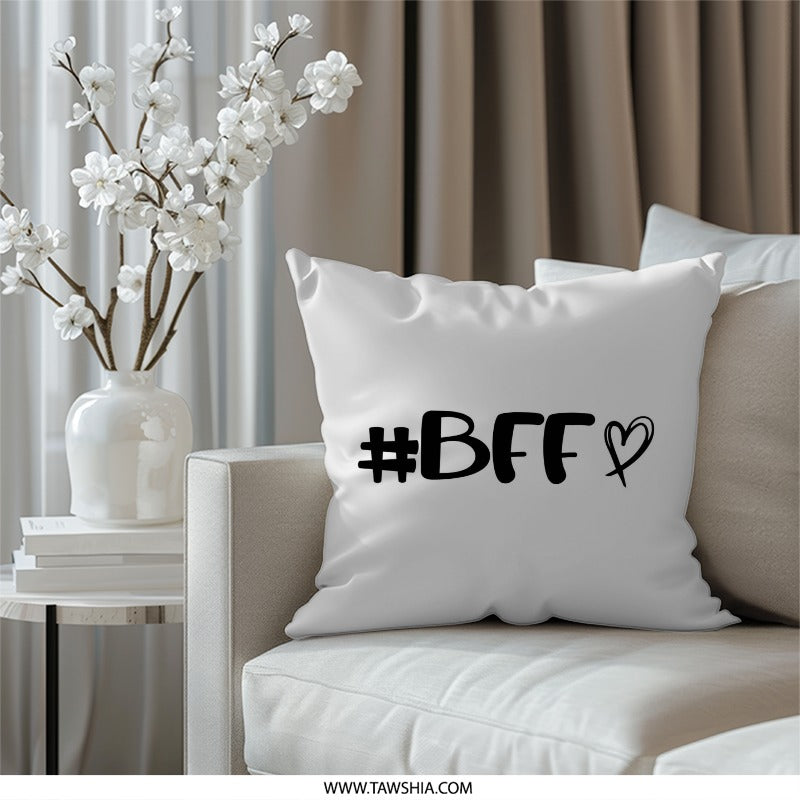BFF Pillow, Best Friends Forever Throw Pillow, Friendship Gift Idea, Cute Home Decor, BFF Present, Girls Pillow, Decorative Pillow - Tawshia