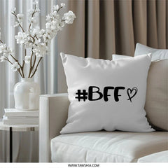 BFF Pillow, Best Friends Forever Throw Pillow, Friendship Gift Idea, Cute Home Decor, BFF Present, Girls Pillow, Decorative Pillow - Tawshia