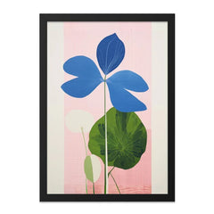 Blue Flower Wall Art Print, Botanical Wall Decor, Floral Illustration Art, Modern Home Decor, Nature Inspired Artwork, Framed Art - Tawshia