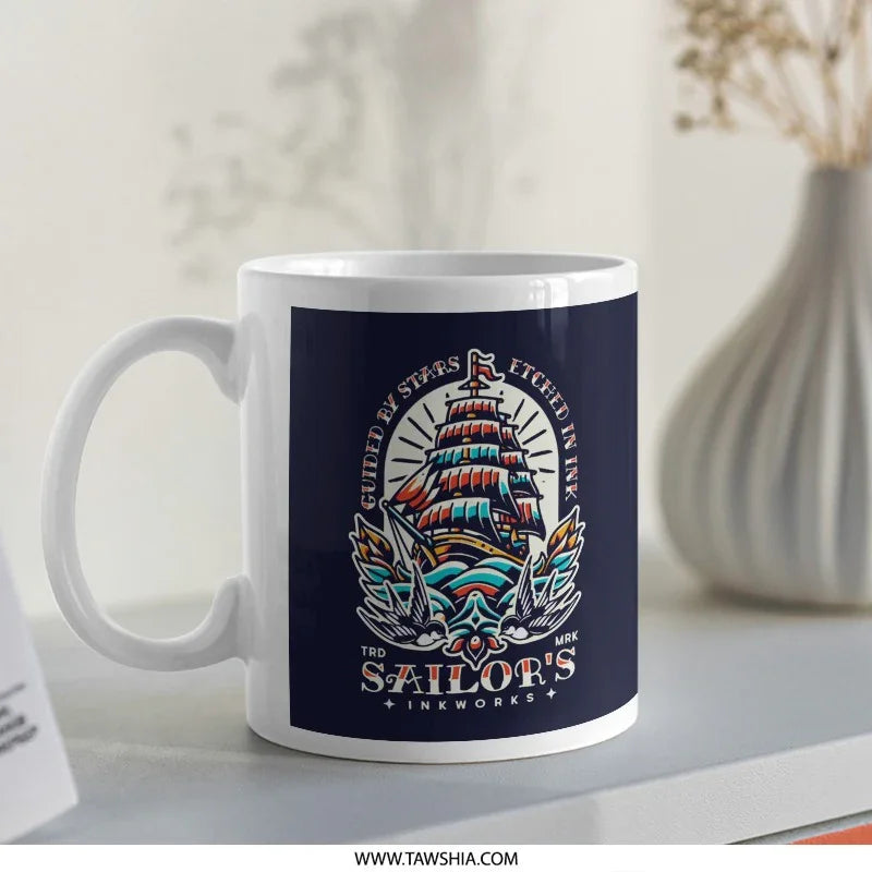 Sailor's Inkworks Nautical Tattoo Design Mug product