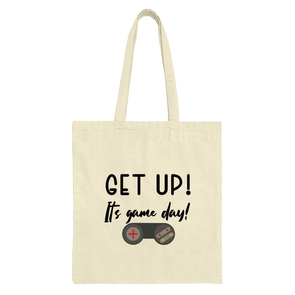 Game Day Tote Bag, Gamer Gift, Video Game Lover, Get Up It's Game Day, Gaming Tote, Canvas Tote Bag, Everyday Bag, Gift for Gamers - Tawshia