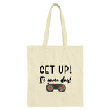Game Day Tote Bag, Gamer Gift, Video Game Lover, Get Up It's Game Day, Gaming Tote, Canvas Tote Bag, Everyday Bag, Gift for Gamers - Tawshia