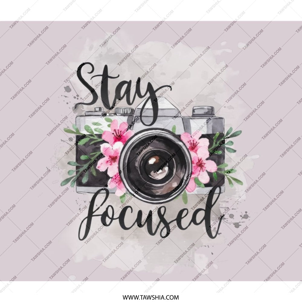 Stay Focused Camera Floral Backpack, Photography Lover Rucksack, Inspirational School Bag, College Travel Backpack, Gift For Photographer - Tawshia
