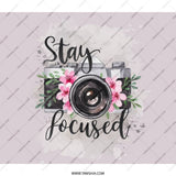Stay Focused Camera Floral Backpack, Photography Lover Rucksack, Inspirational School Bag, College Travel Backpack, Gift For Photographer - Tawshia