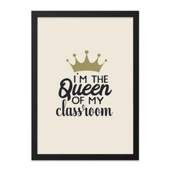 Queen of Classroom Wall Art, Teacher Gift, Classroom Decor, Teacher Appreciation, School Decor, Home Schooling Art - Tawshia