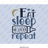 Eat Sleep Be Cute Repeat Mouse Pad, Baby Bottle, Newborn Gift, Nursery Decor, Computer Accessory, Cute Office Gift, Gaming Mouse Pad - Tawshia
