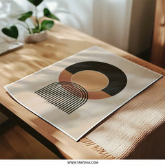 Abstract Photographic Print, Minimalist Art Print, Geometric Wall Art, Modern Home Decor, Circle and Arch Poster, Contemporary Art - Tawshia