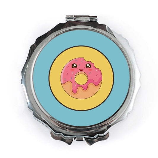 Donut Pocket Mirror, Cute Foodie Mirror, Kawaii Pocket Mirror, Pink Sprinkles Mirror, Sweet Treat Mirror, Fun Gift for Her, Girl Mirror - Tawshia
