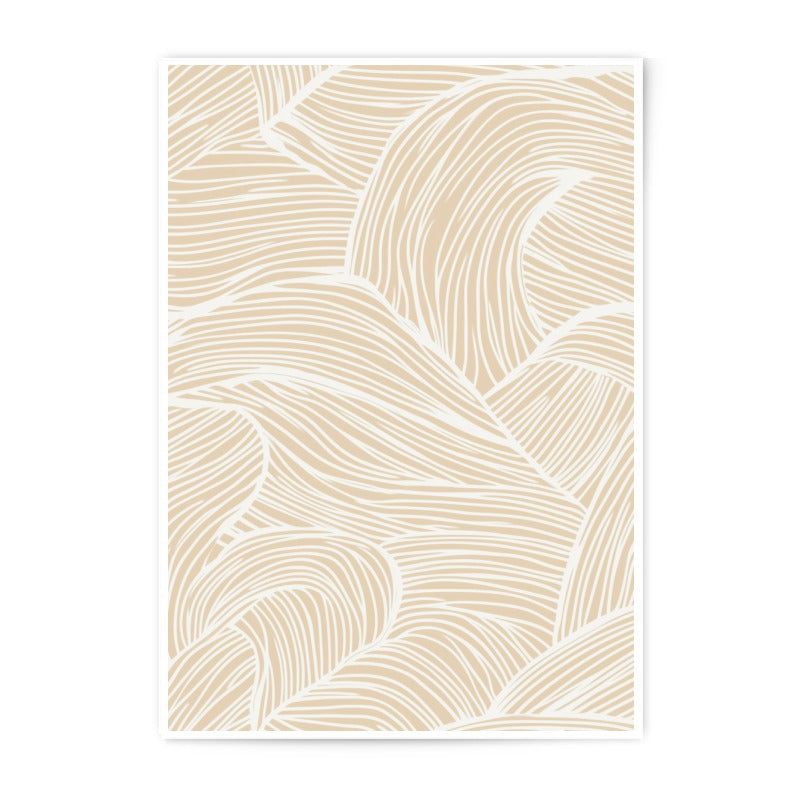 Abstract Line Art Photographic Print, Minimalist Wall Decor, Beige Cream Art Print, Modern Home Decor, Neutral Art, Stylish Art - Tawshia
