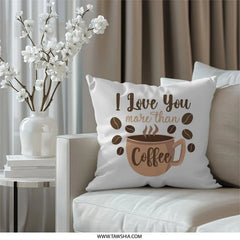 Coffee Lover Pillow, Coffee Bean Pillow, Coffee Quote Pillow, Funny Coffee Pillow, Home Decor Pillow, Gift for Coffee Lover - Tawshia