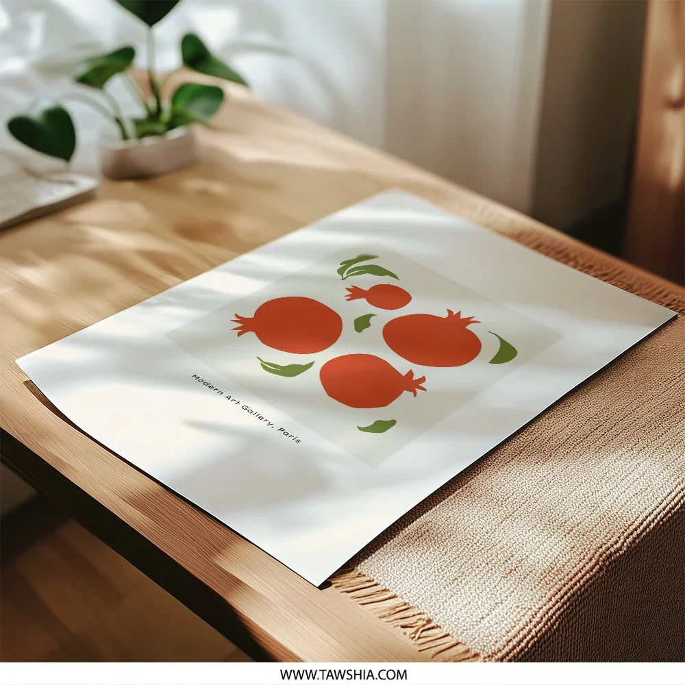 Pomegranate Photographic Print, Modern Art Print, Fruit Wall Art, Kitchen Decor, Minimalist Art, Gallery Wall Art, Home Decor - Tawshia