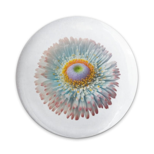 Gerbera Daisy Pinback Button, Floral Badge, Flower Button, Botanical Pin, Colorful Button, Pastel Flower Pin, Cute Pinback Button - Tawshia
