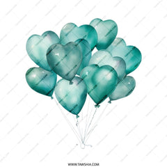 Heart Balloons Tote Bag, Watercolor Design, Cute Tote Bag, Everyday Bag, Shopping Bag, Gift for Her, Trendy Tote, Reusable Bag - Tawshia