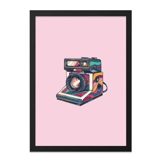 Retro Camera Wall Art, Vintage Camera Print, Photography Lover Gift, Instant Camera Decor, Nostalgic Wall Hanging - Tawshia
