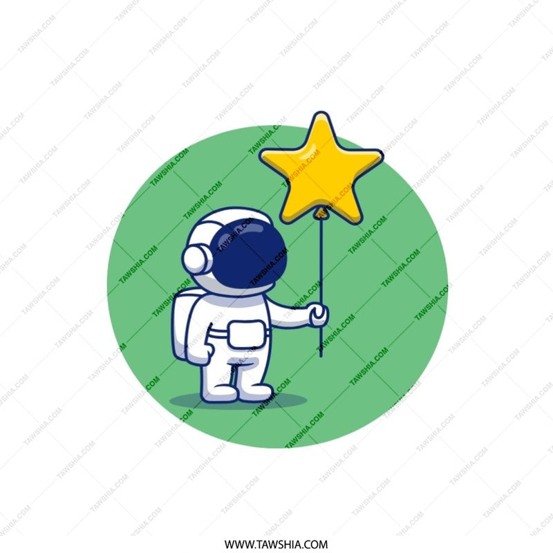 Astronaut Star Pillow, Outer Space Decor, Kids Room Pillow, Celestial Gift, Galaxy Theme Throw Pillow, Spaceman Art - Tawshia