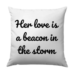 Love Beacon Pillow, Inspirational Quote Cushion, Romantic Gift Idea, Home Decor Accent, Decorative Throw Pillow - Tawshia