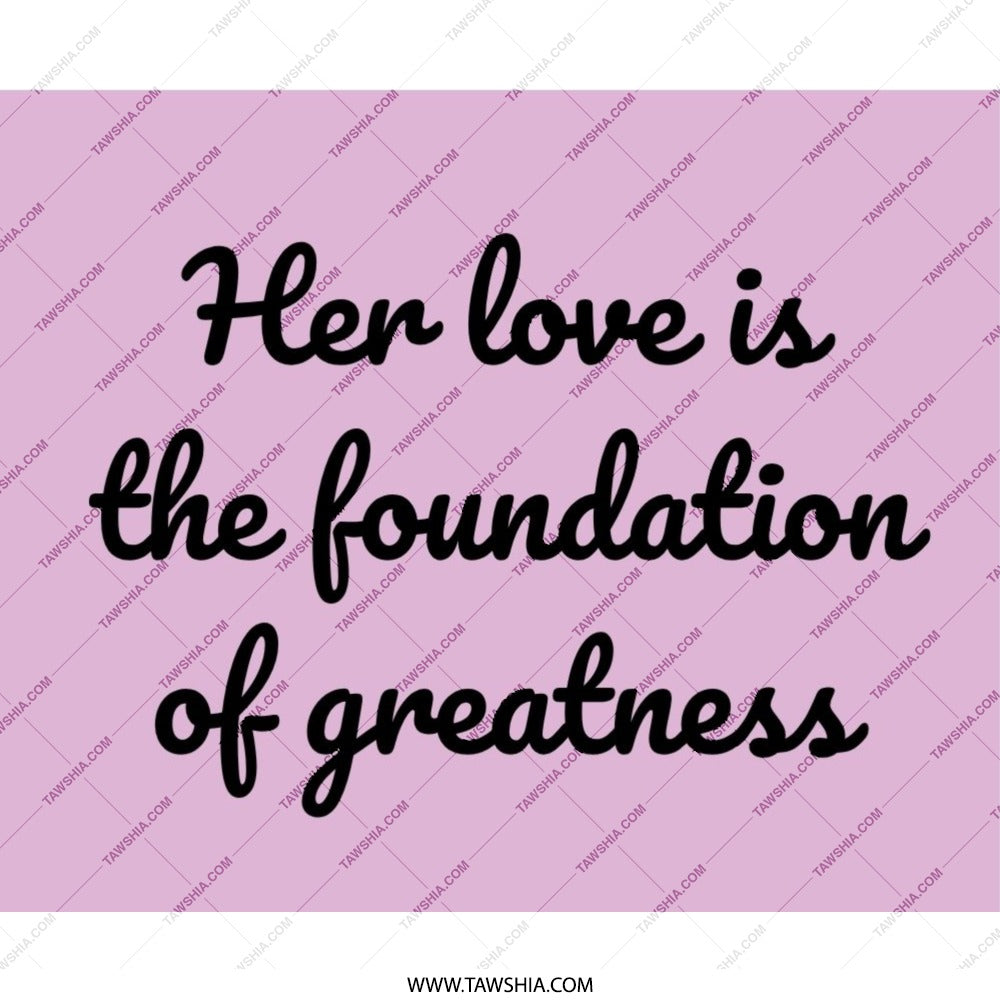 Her Love Mouse Pad, Foundation of Greatness, Inspirational Quote Mousepad, Desk Accessory, Gift for Her, Home Office Decor - Tawshia