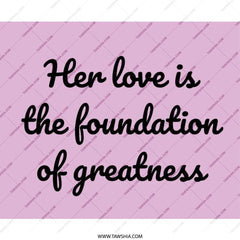 Her Love Mouse Pad, Foundation of Greatness, Inspirational Quote Mousepad, Desk Accessory, Gift for Her, Home Office Decor - Tawshia