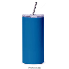 Sleek Insulated Blue Tumbler With Straw Drinkware product type