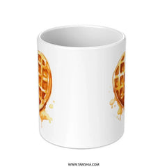 Waffle Heart Mug, Food Lover Gift, Breakfast Mug, Funny Coffee Mug, Cute Foodie Gift, Waffle Lover Gift, Unique Mug, Valentine's Day Mug SKU: MG10004206 - Tawshia