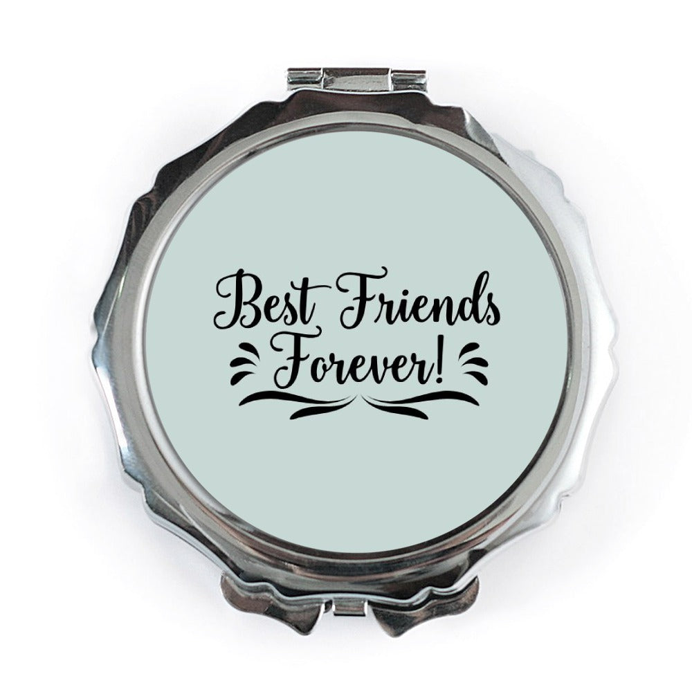 Best Friends Forever Pocket Mirror, Friendship Gift, Compact Mirror, Bestie Gift, Travel Mirror, Pocket Makeup Mirror, Gift for Her - Tawshia