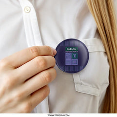 Arabic Design Purple Pin Button Badge product