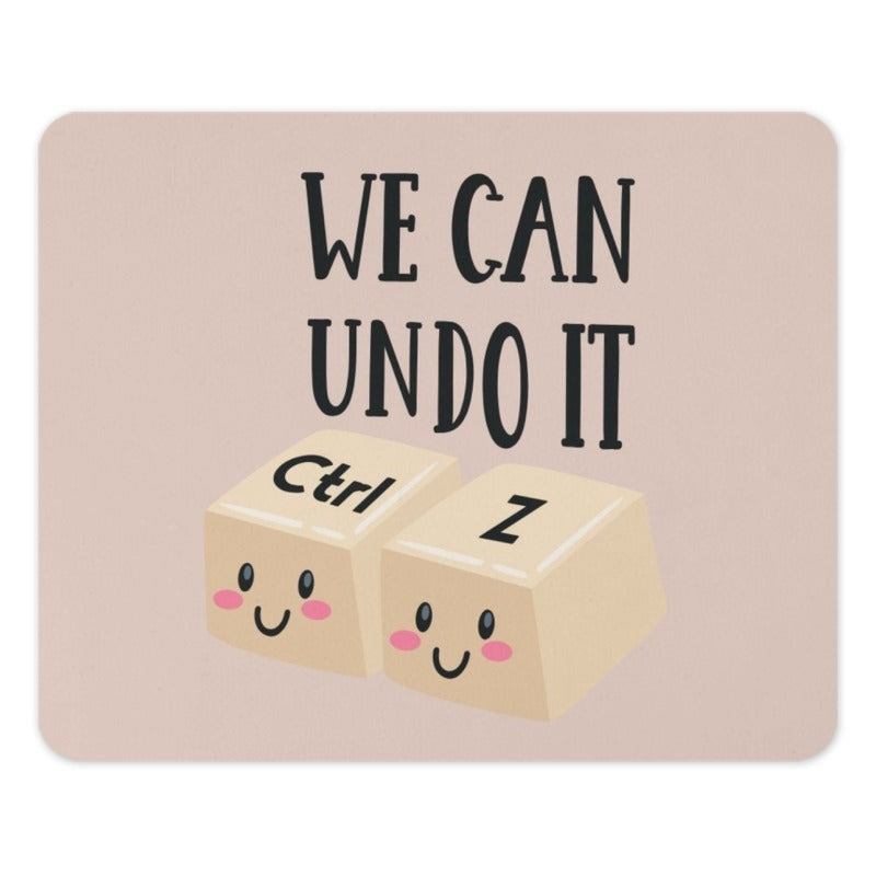 Ctrl Z Mouse Pad, Undo It Mousepad, Funny Mouse Pad, Office Mouse Pad, Keyboard Keys Mousepad, Computer Lover Gift, Cute Mouse Pad - Tawshia