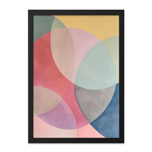 Abstract Circles Wall Art, Geometric Art Print, Modern Home Decor, Pastel Colors Art, Contemporary Artwork, Wall Decor Art - Tawshia