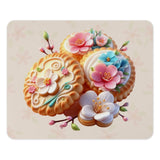 Floral Cookie MousePad, Cute Baking Mousepad, Decorative Mouse Pad, Pastel Decor Mousepad, Office Desk Accessories, Kawaii Desk Mat - Tawshia