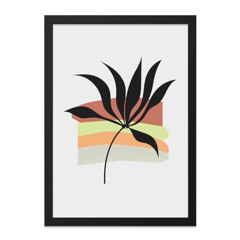 Abstract Floral Wall Art, Botanical Print, Modern Wall Decor, Minimalist Art, Stylish Home Decor, Plant Art Print, Black Plant Art - Tawshia