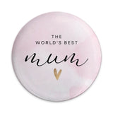 The Worlds Best Mum Pinback Button, Mother's Day Gift, Mom Badge, Cute Heart, Perfect For Moms, Special Mum Button, Mum Accessories - Tawshia
