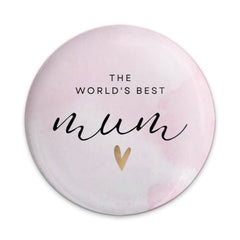 The Worlds Best Mum Pinback Button, Mother's Day Gift, Mom Badge, Cute Heart, Perfect For Moms, Special Mum Button, Mum Accessories - Tawshia