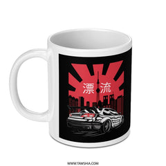 Drifting Car and Cityscape Design Mug product