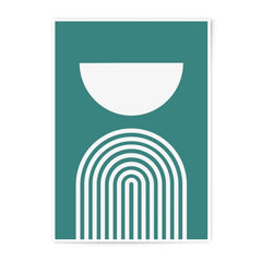 Abstract Photographic Print, Geometric Wall Art, Modern Home Decor, Teal and White Art Print, Minimalist Art, Simple Art Print, Arches Print - Tawshia