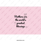 Mothers Day Tumbler, Mothers Are Blessings, Mom Gift, Heart Tumbler, Gift for Mom, Pink Tumbler, Tumbler with Straw, Mom Appreciation - Tawshia