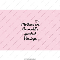 Mothers Day Tumbler, Mothers Are Blessings, Mom Gift, Heart Tumbler, Gift for Mom, Pink Tumbler, Tumbler with Straw, Mom Appreciation - Tawshia