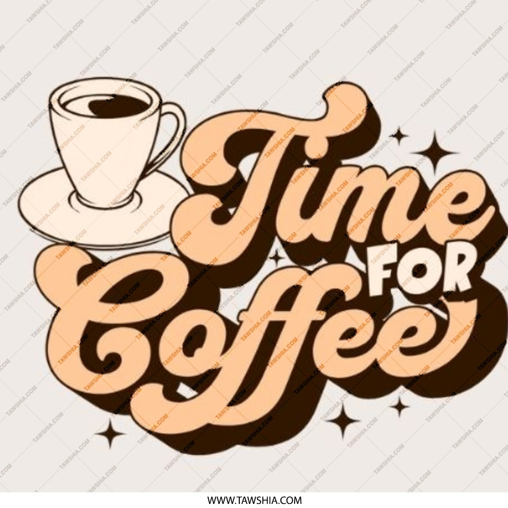Time For Coffee Pinback Button, Retro Coffee Design, Coffee Lover Gift, Cafe Decor, Coffee Addict Accessory, Cute Pinback Button - Tawshia